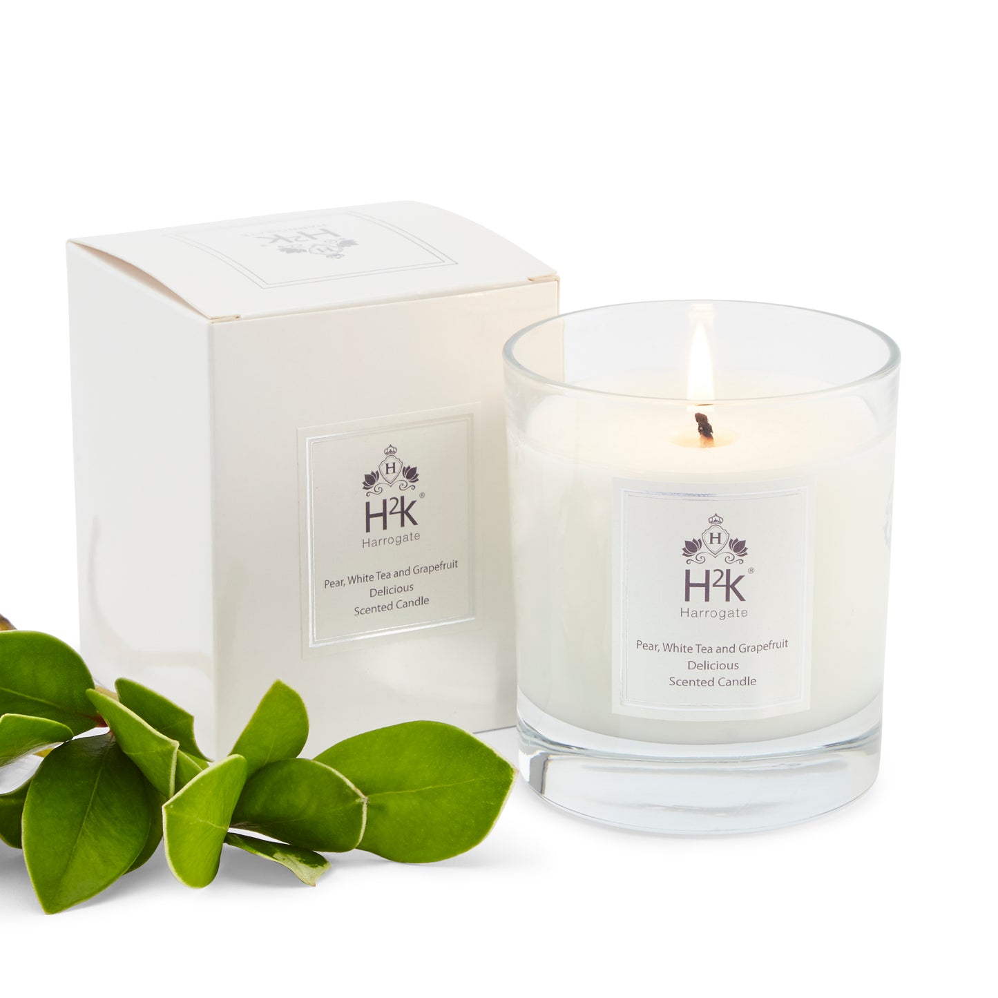Delicious Home Scent Gift with White Tea, Pear and Grapefruit Diffuser and Candle
