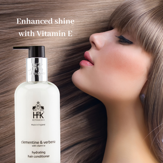 Hair Conditioner with Vitamin E and Clementine Scent.
