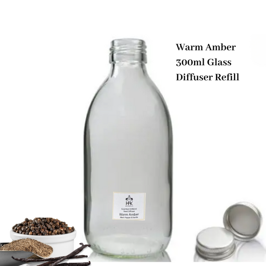 Warm Amber with Black Pepper & Vanilla Reed Diffuser REFILL ONLY