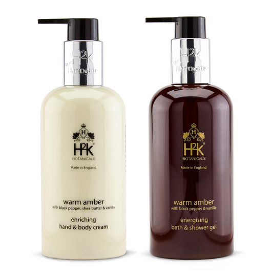 Black Pepper and Vanilla Body Care Gift Box Warm Amber Collection
