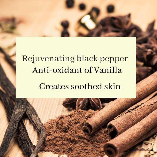 Vanilla and Black Pepper Hand and Body Cream Warm Amber Collection