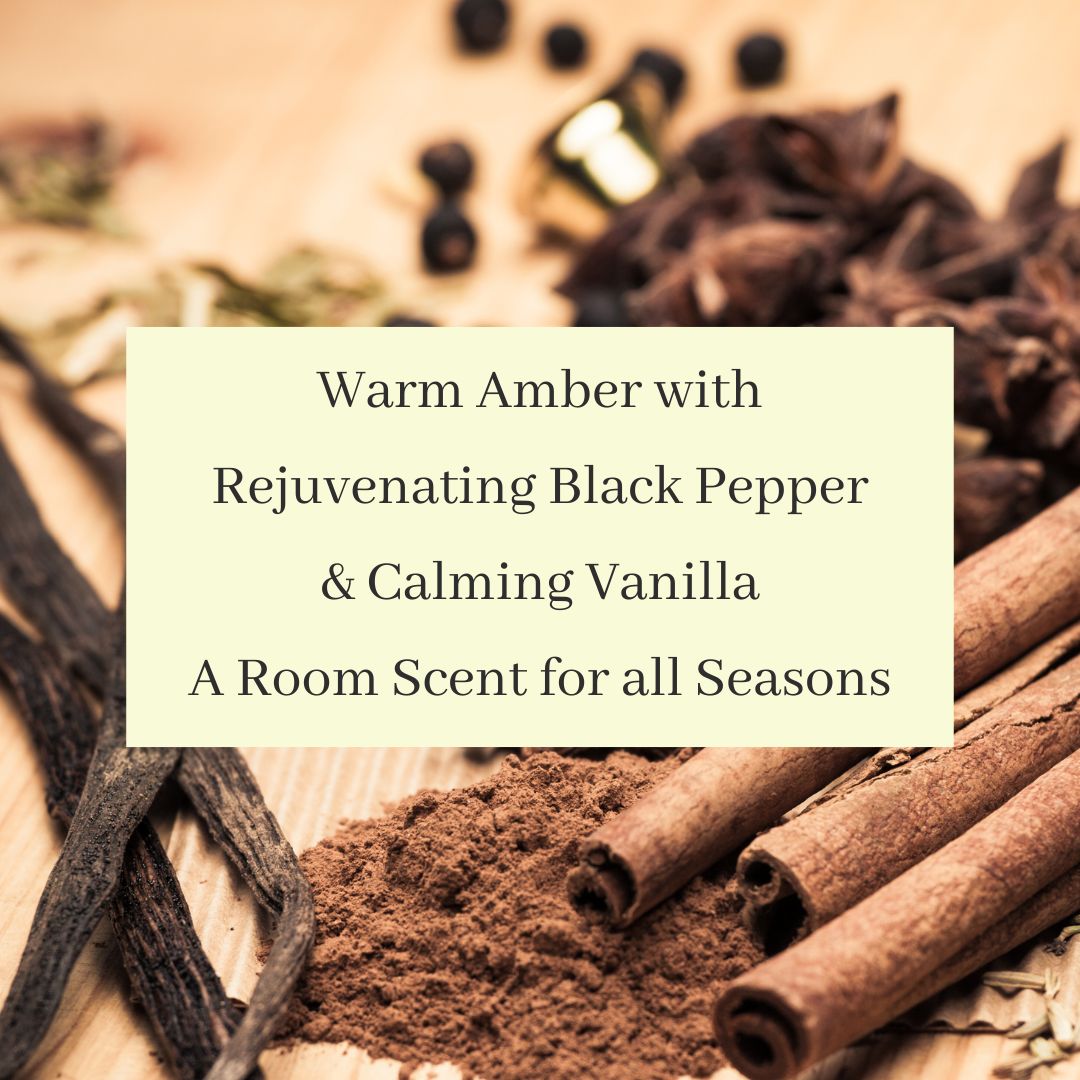 Warm Amber Black Pepper and Vanilla Soy Wax Candle