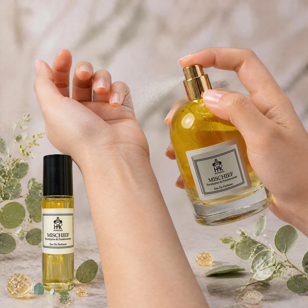 Mischief Perfume 50ml with 10ml Roll-on with Eucalyptus and Frankincense
