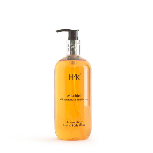 Mischief Hair and body wash with eucalyptus and anti-ageing frankincense