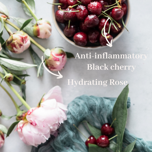 Cherry Velvet Hamper with Rose & Black Cherry