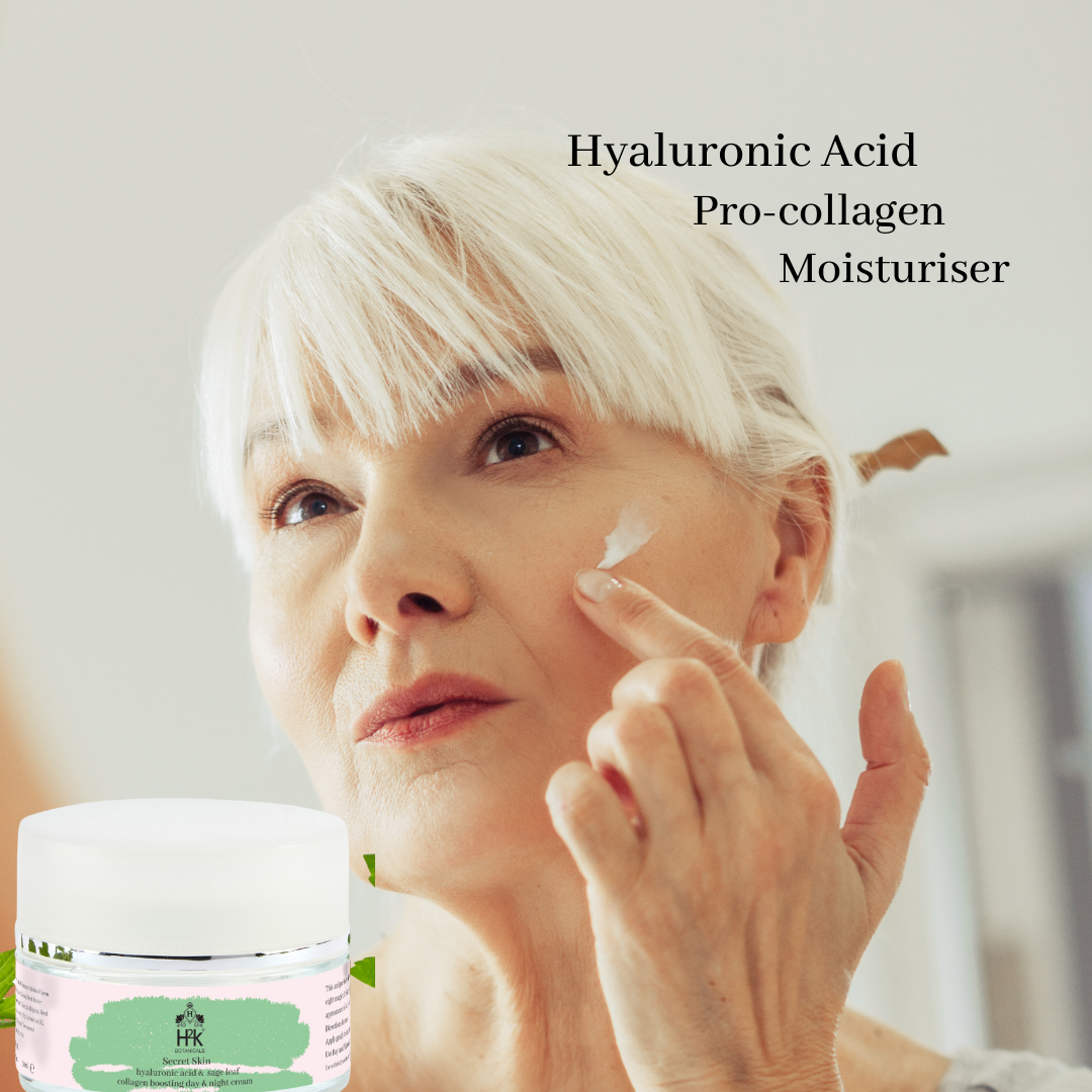 Day and Night Hydrating Face Cream "Secret Skin" Collagen Booster with Hyaluronic Acid.