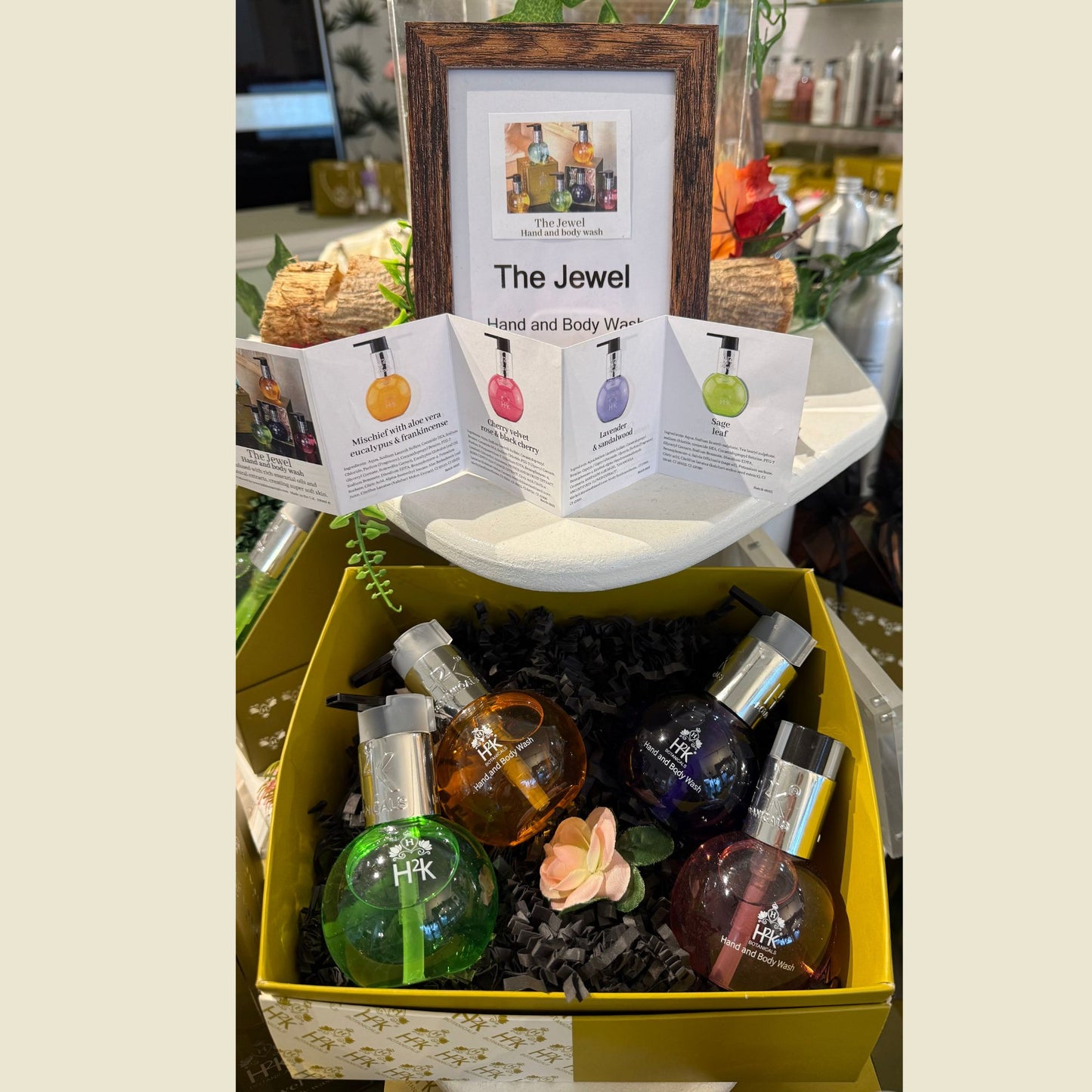 Set of Four Hand and Body Washes Jewels