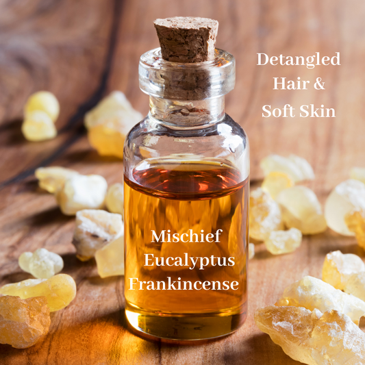 Frankincense and eucalyptus bath and shower gel in our Mischief Collection