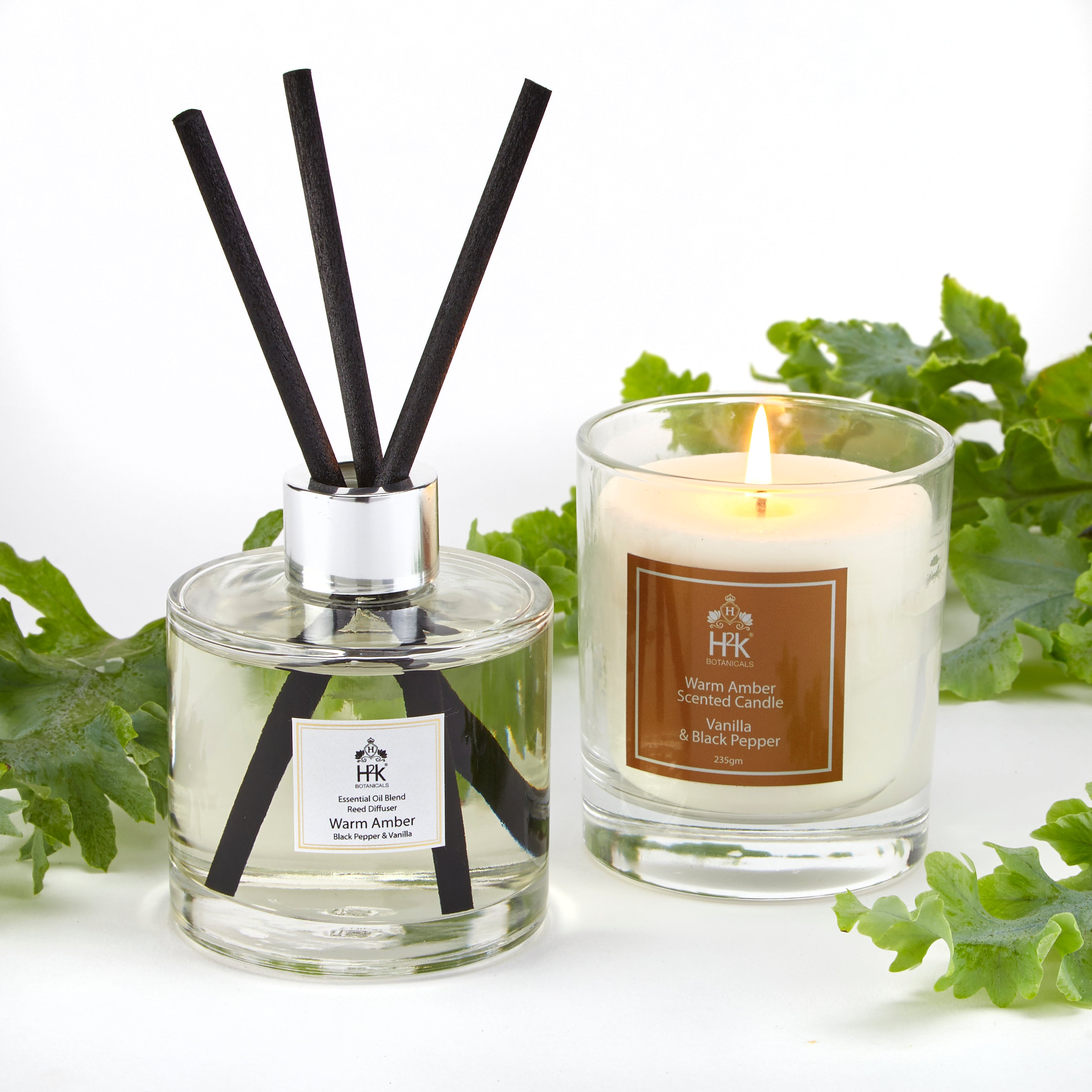 Pepper Vanilla Warm Amber Candle & Reed Diffuser