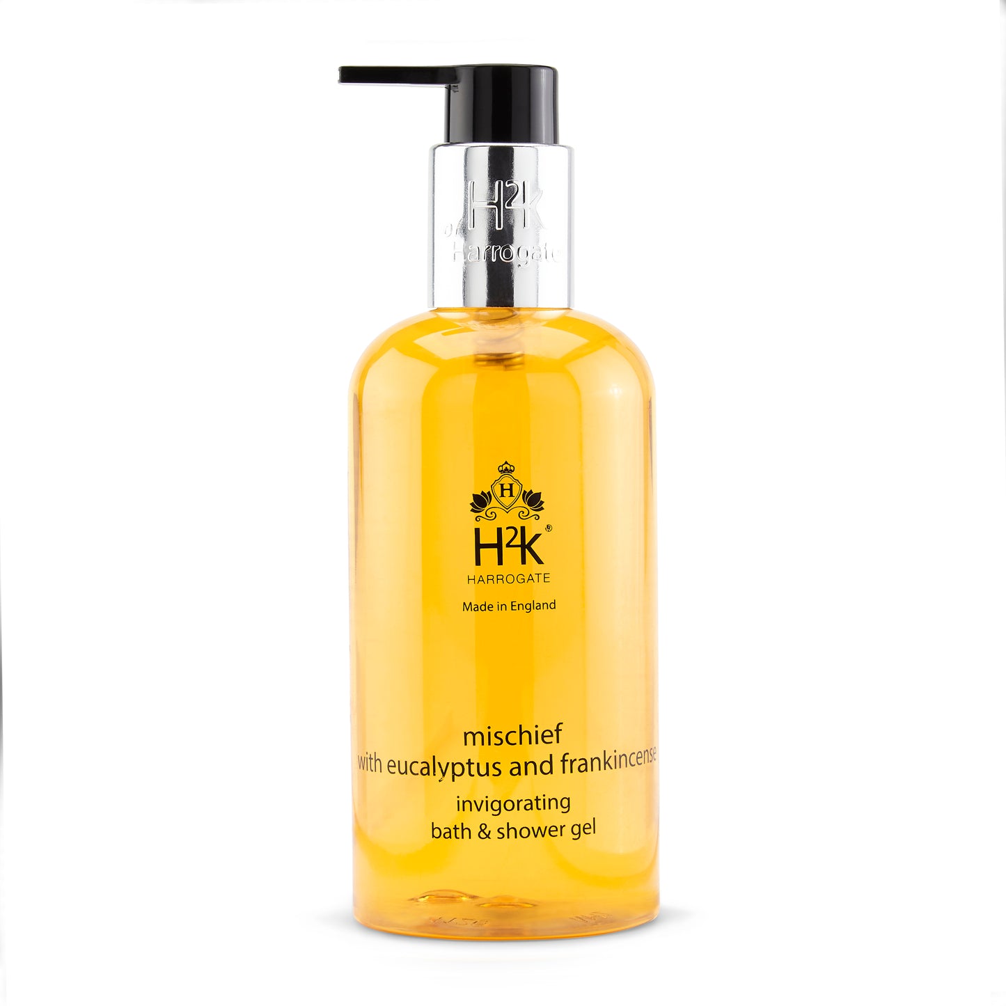 Eucalyptus shower gel enriched with Frankincense:  Mischief Collection.